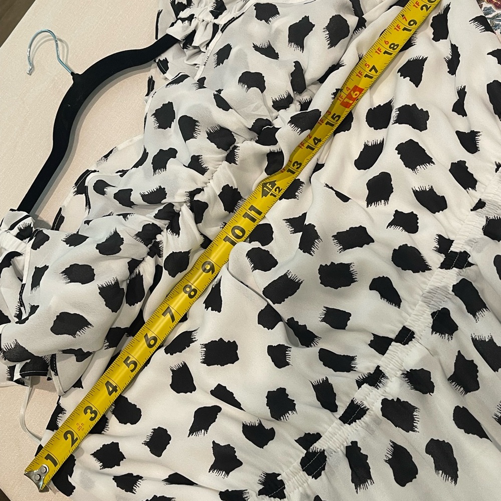 Lane Bryant Black and White Ruffle Dress - Picture 8 of 12